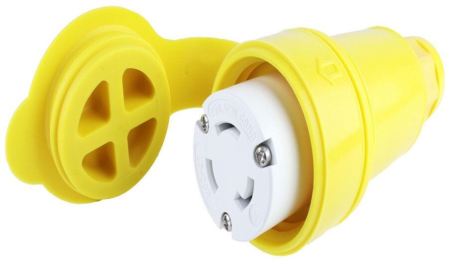 Woodhead 27W47, 125 V, 20 A, 0.687 to 0.812″ Cord, 2P 3W, Device Connector, 1pc