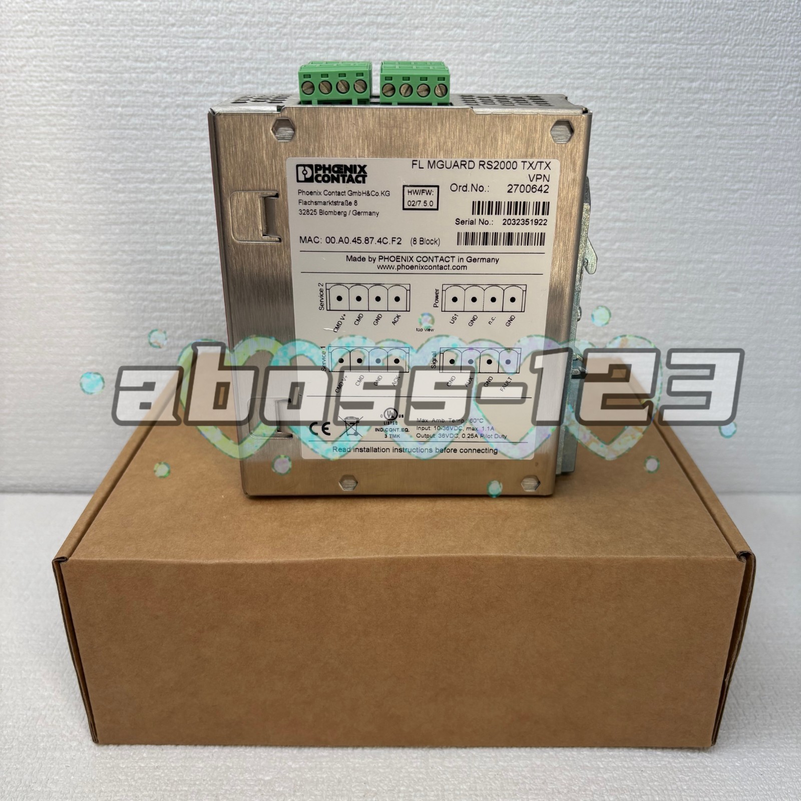 Phoenix 2700642 FL MGUARD RS2000 TX/TX VPN industrial switch#1pcs New In Box