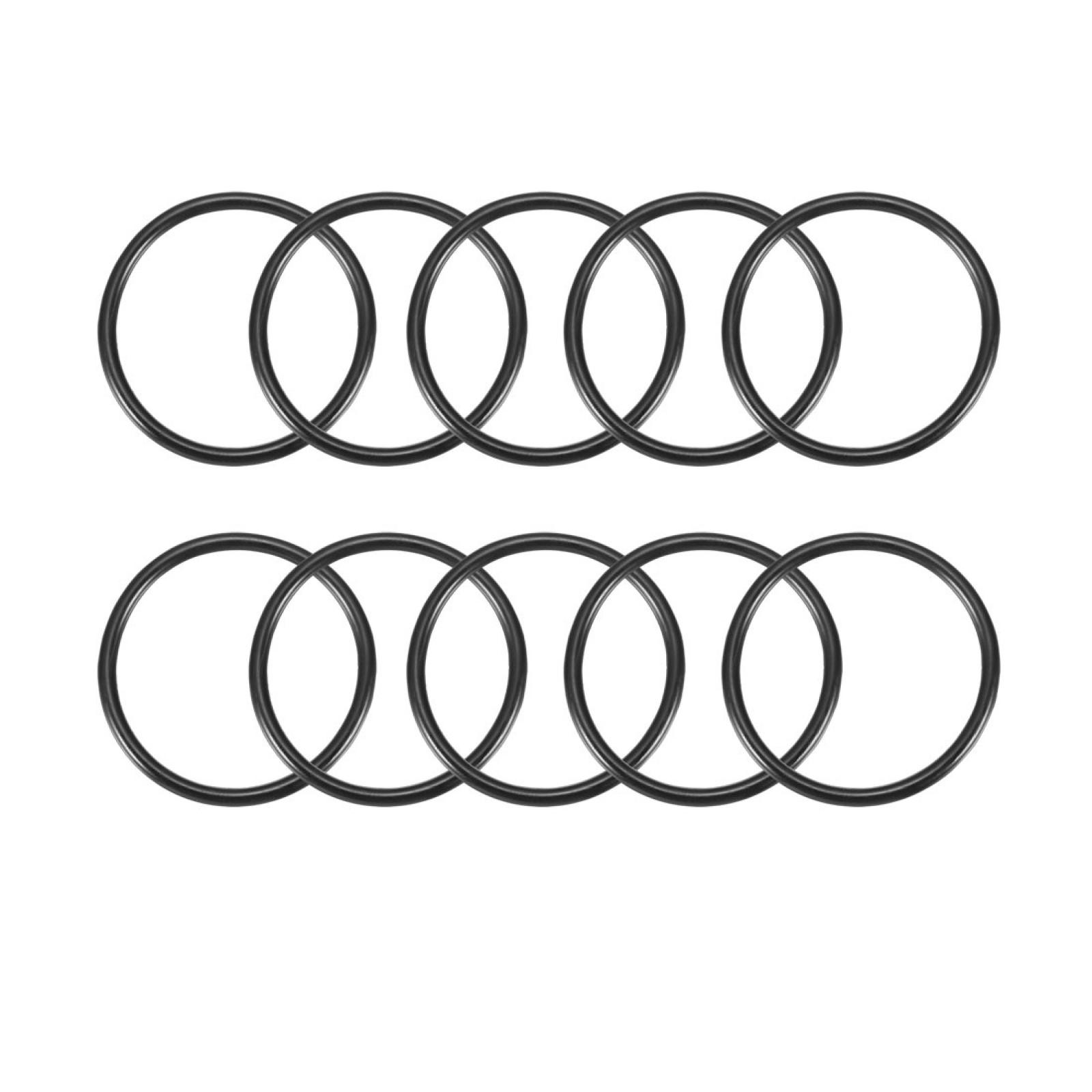 46mm x 40mm x 3mm Black Rubber O Shaped Rings Oil Seal Gasket Washer 10 Pcs