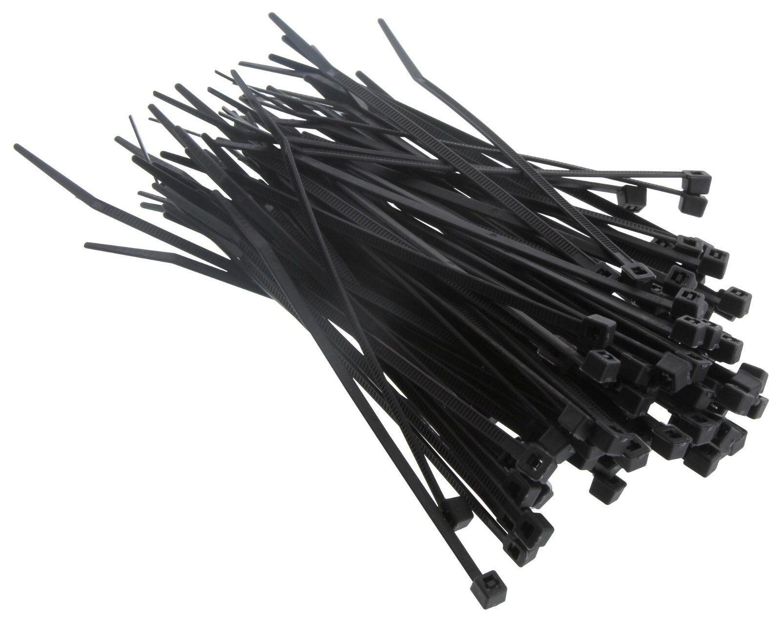 100 pcs- Cable Tie 18lb 4″ UV Black All-Nylon, L-4-18-0-C