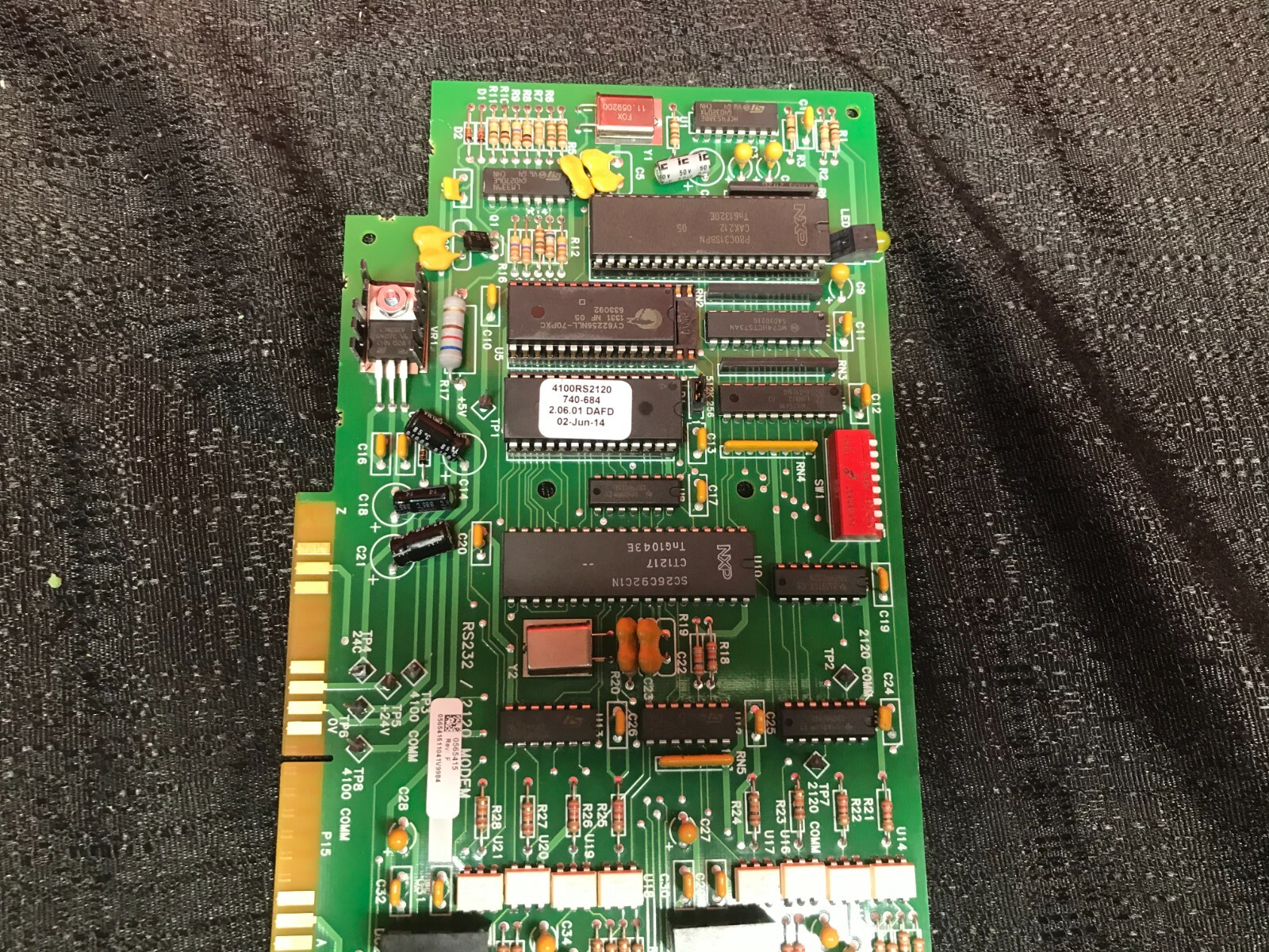 Simplex 8565-415 Fire Alarm Assembly Board RS232 / 2120 Modem 0565415 Rev F