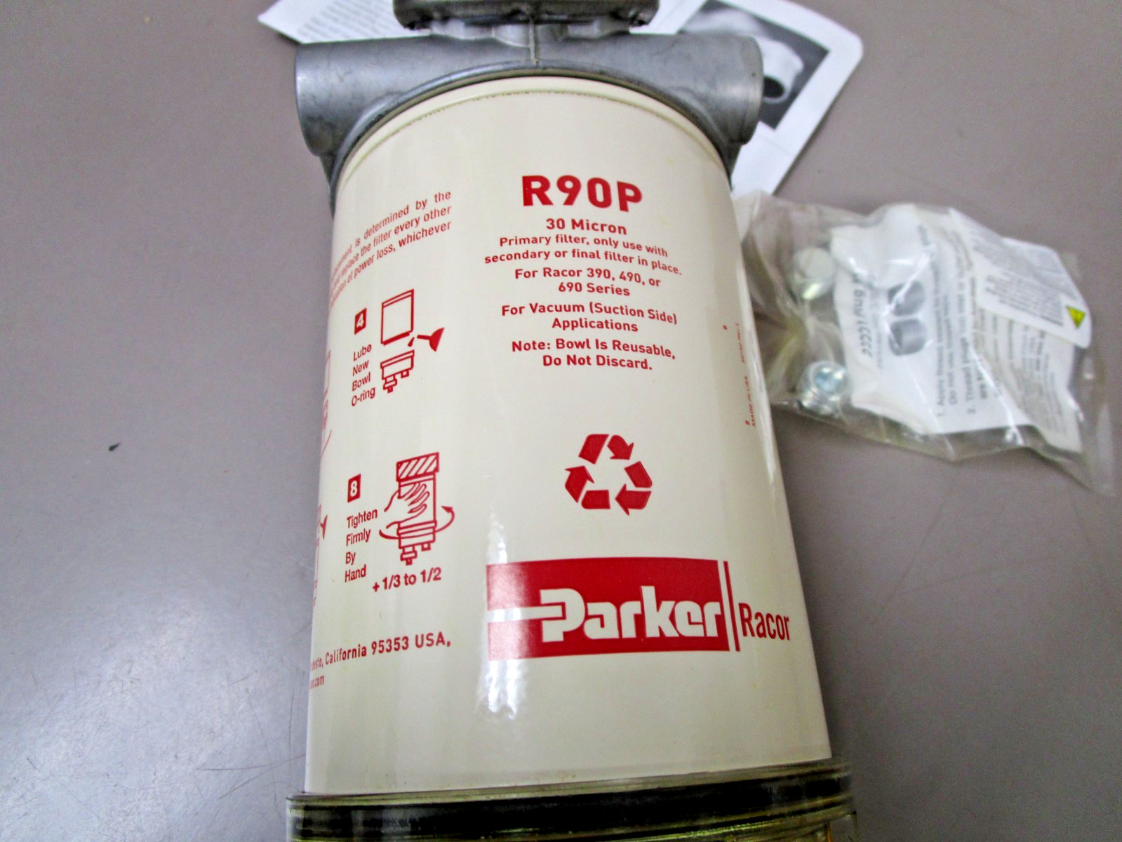PARKER 490R30 Fuel Filter Water Separator