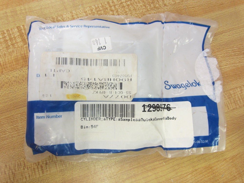 Swagelok SS-QC4-B-4PFKZ SS Instrumentation Quick Connect Body 560734001 (Pack of
