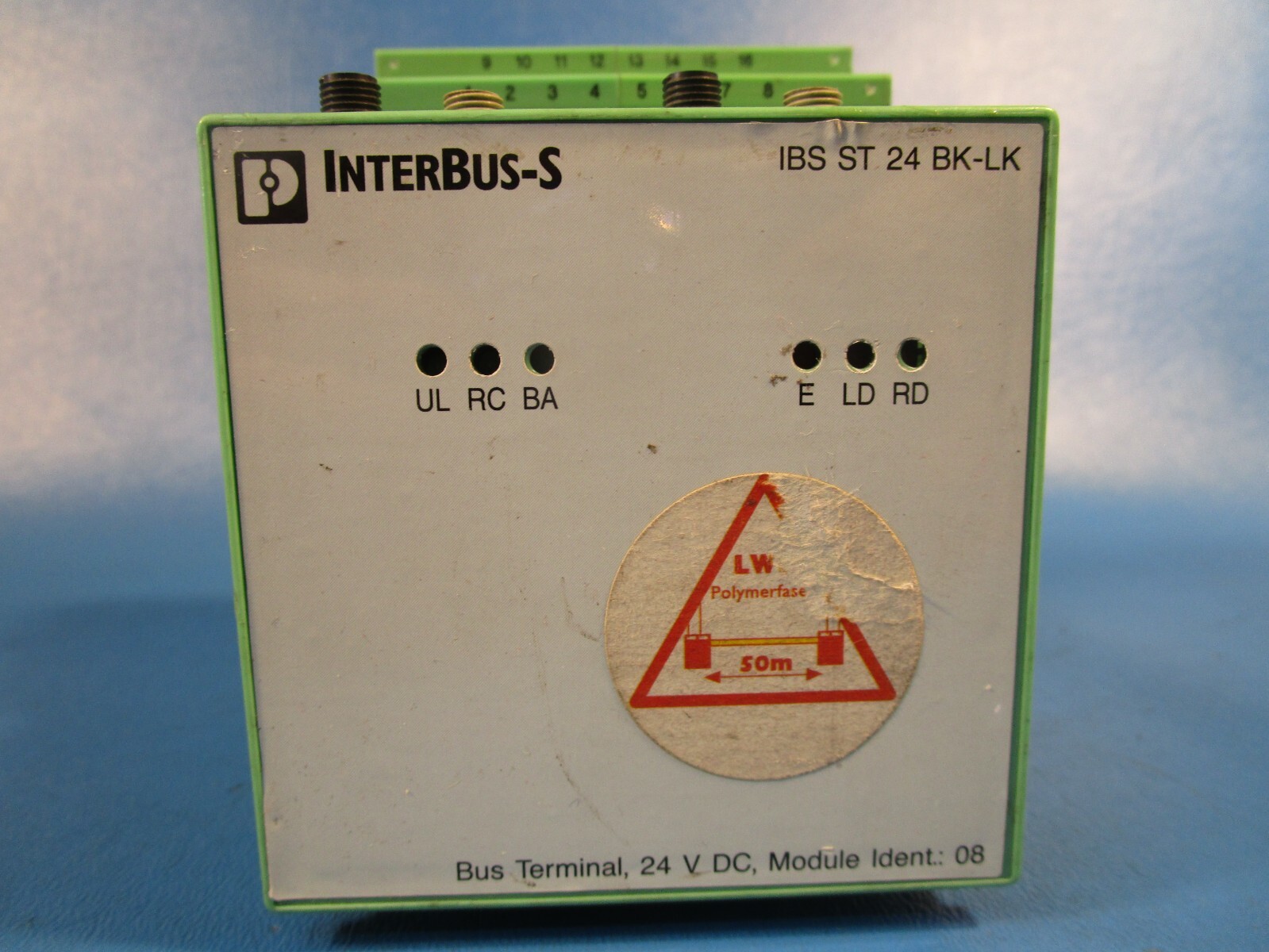 USED PHOENIX CONTACT IBS ST 24 BK-LK, INTERBUS-S, BUS TERMINAL 24V DC, MODULE