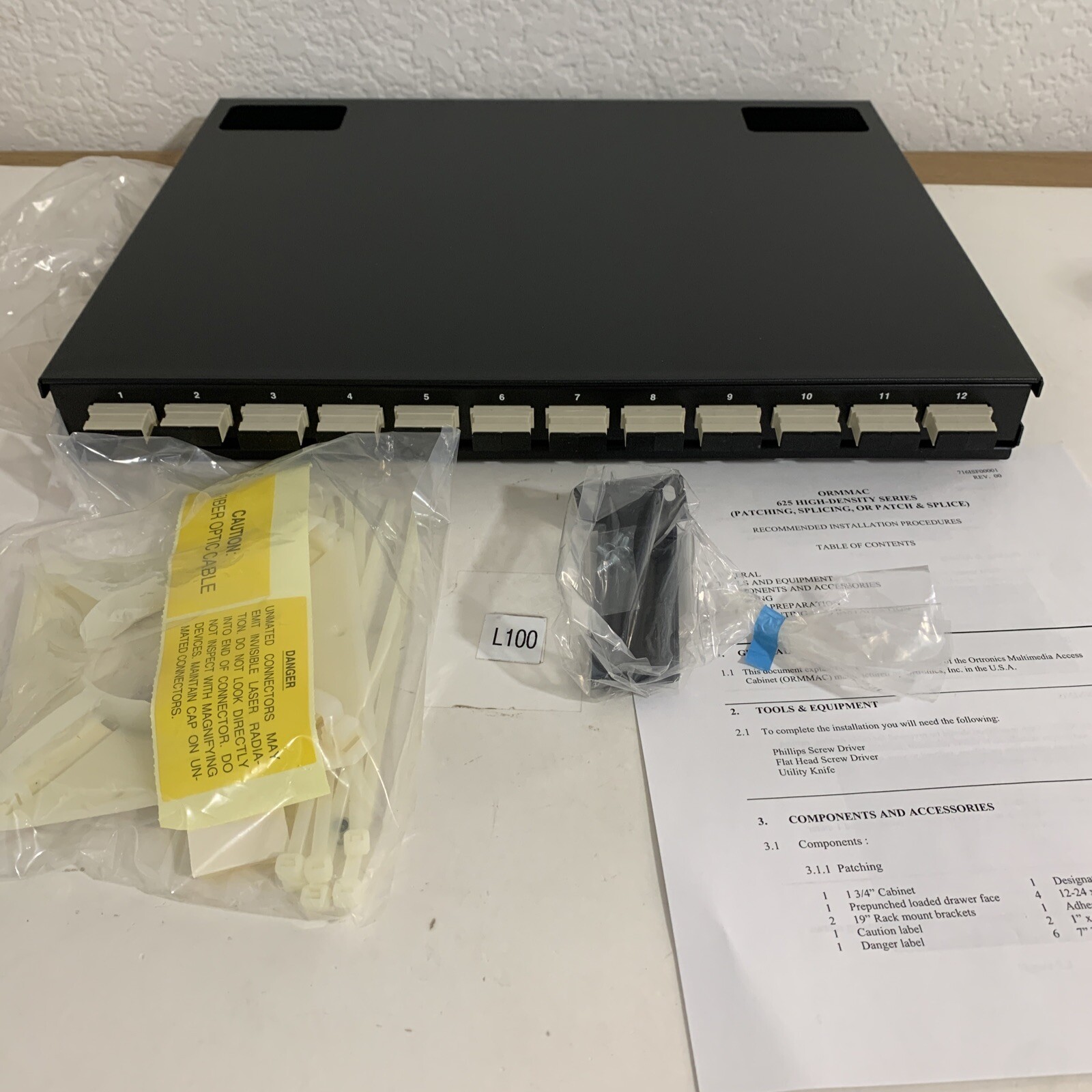 Ortronics OR-625MMC-24PD1RB Rack Mount Fiber Cabinet 625MMC24PD1RB