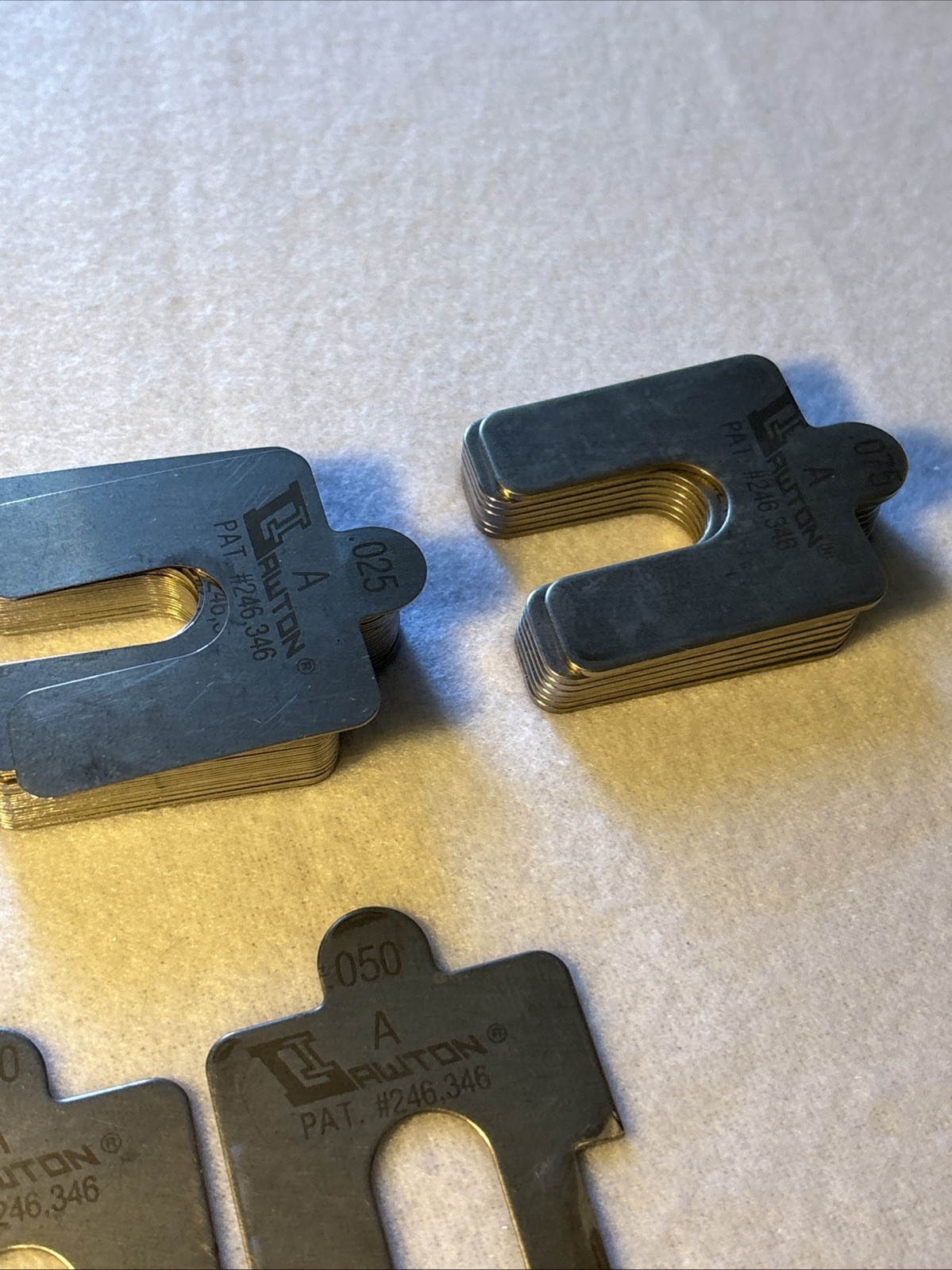 Lawton Industrial Stainless Steel Slotted Motor Shims .001-.120 Machinery sz A