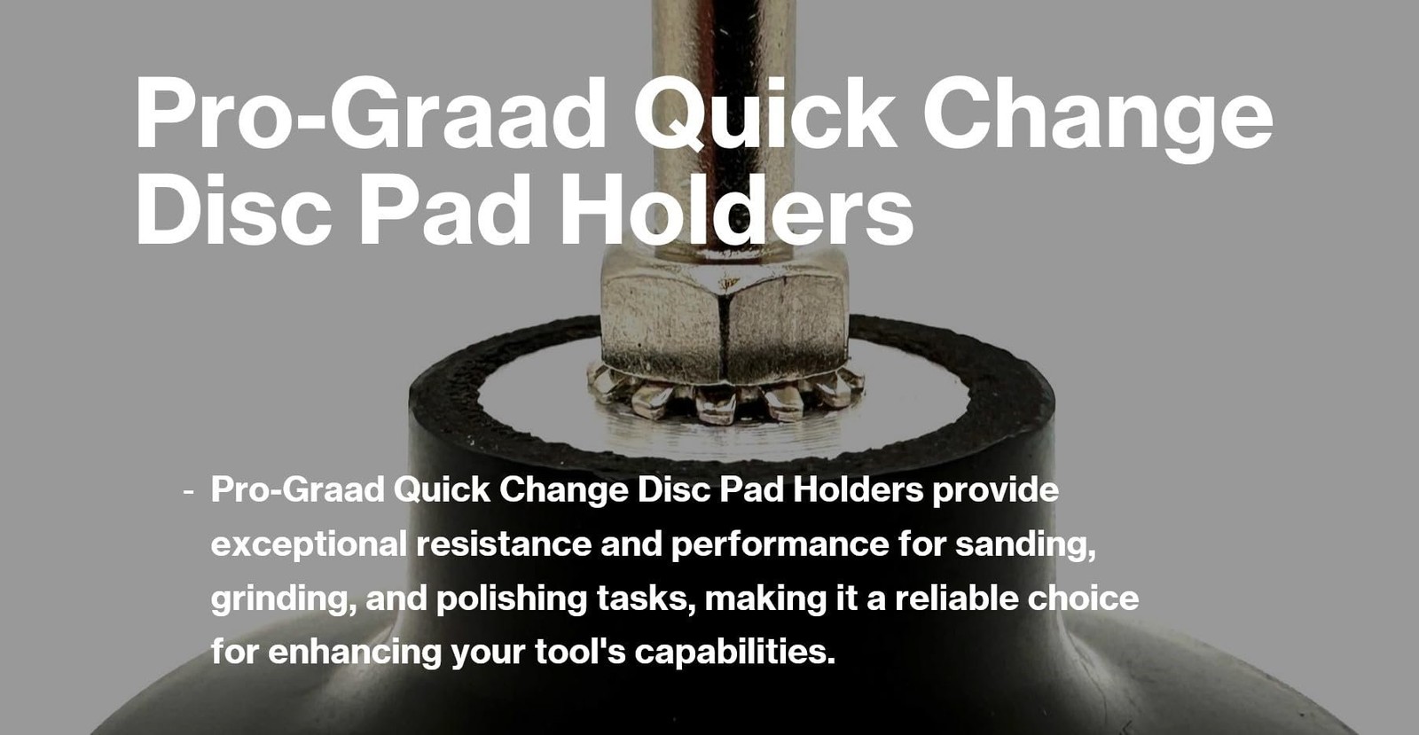 Pro-Graad Type S Pad Holder for Quick Change Discs