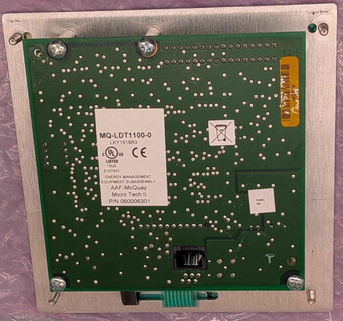 AAF-McQuay MQ-LDT1100-0 Micro Tech II Keypad ~ P/N 060006301 LKY1918R3