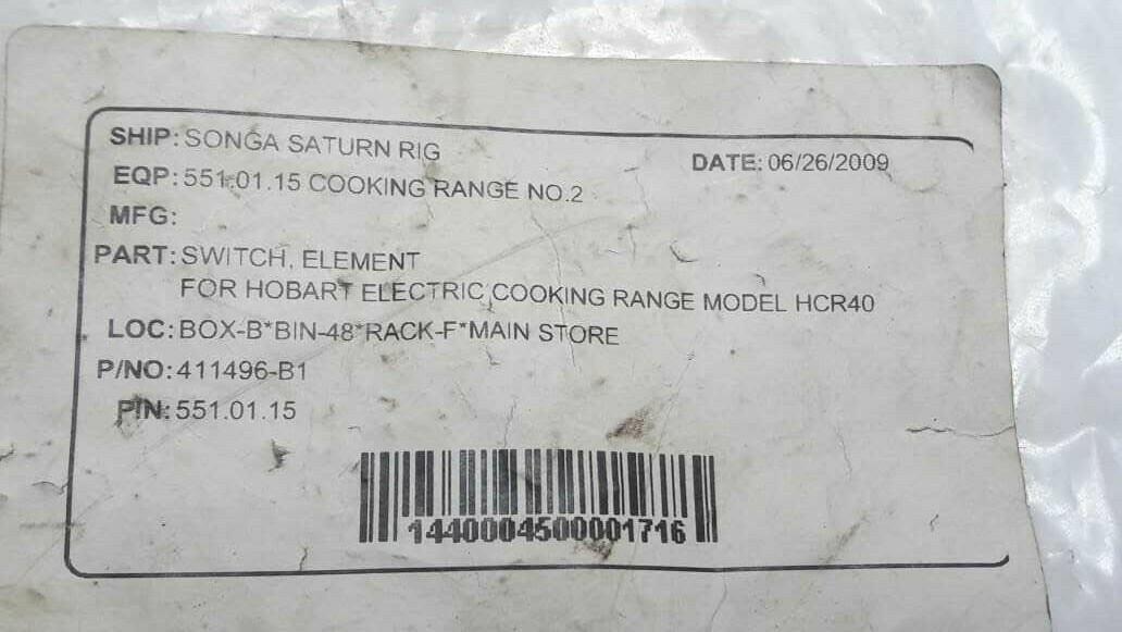 Switch 411496-B1 for Hobart Electric HCR40 Carling 0913R – 20A 250VAC – 4pc lot