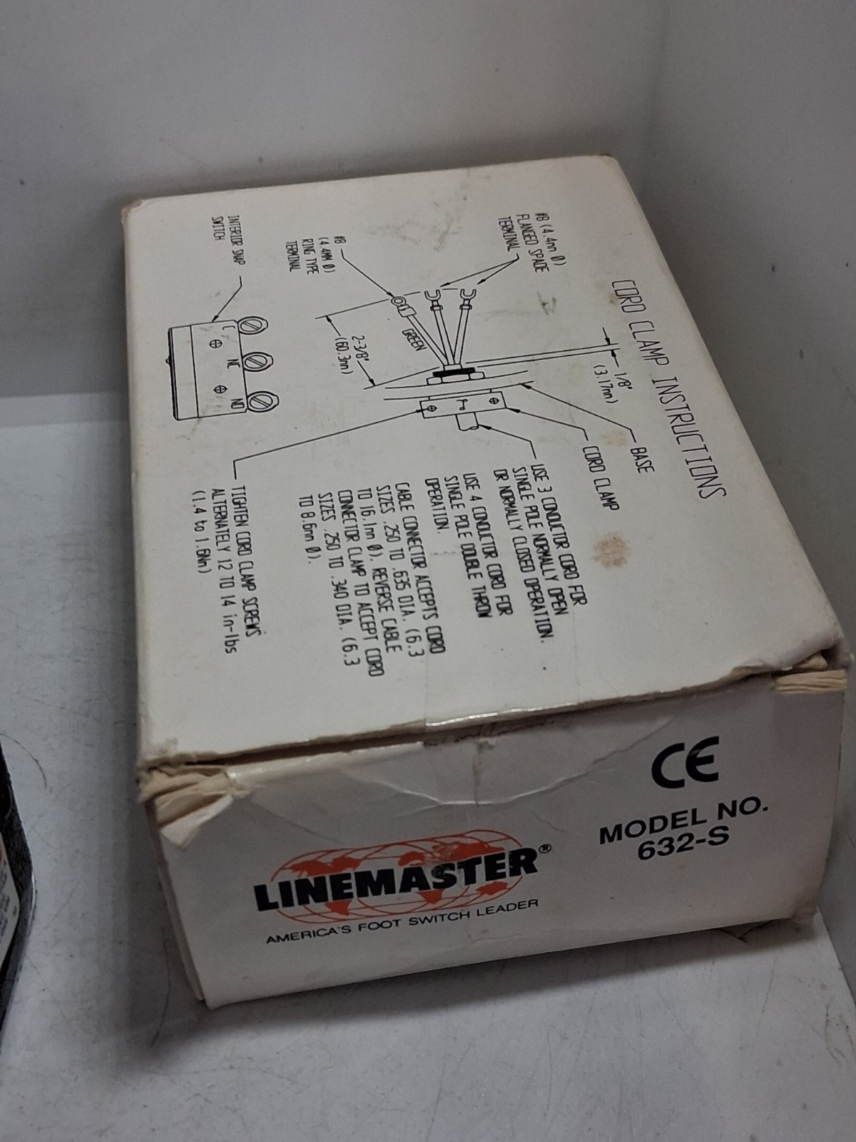 LINEMASTER 632-S ELECTRIC FOOT SWITCH 125-250VAC 1HP 20A 50/60HZ NIB