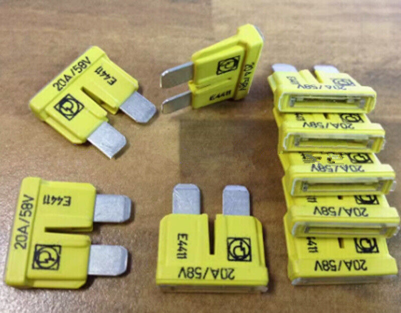 10Pcs New 20A 58V 142.6185.5202 Medium size automotive fuse tube insert