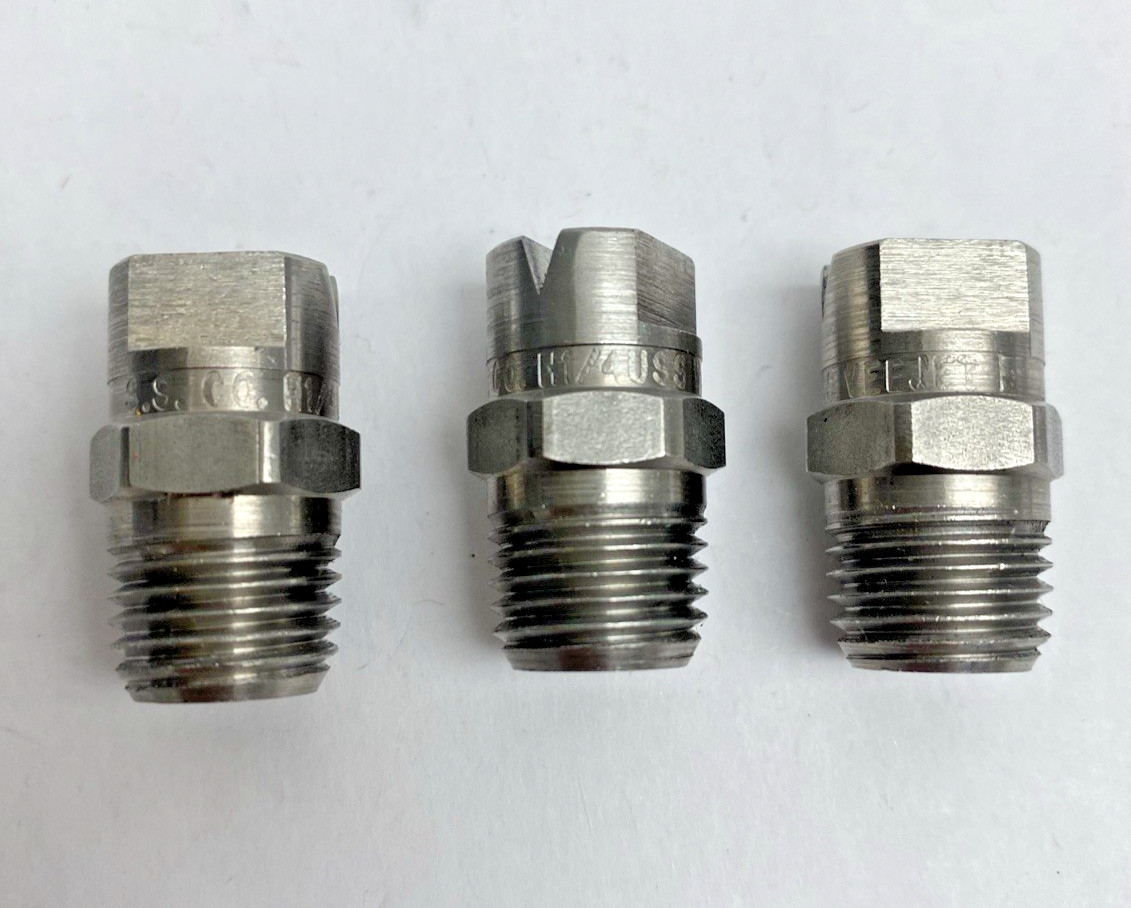 Lot Of 10, Spraying Systems H1/4U-SS9530 Stainless Steel Flat Fan VeeJet Nozzle