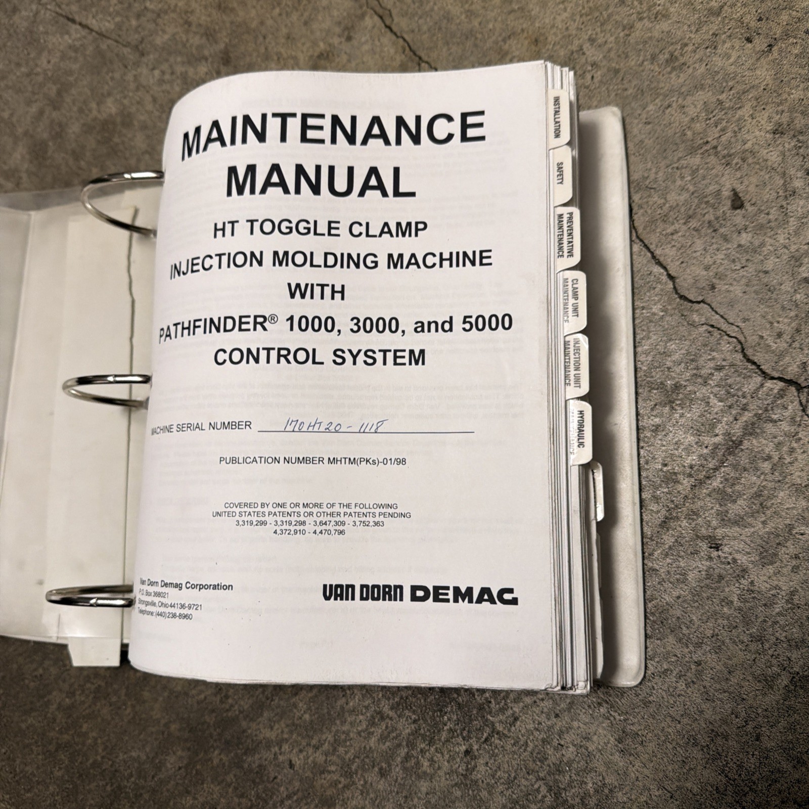 Van Dorn/ Demag Operation And Maintenance manuals- Original/1990s