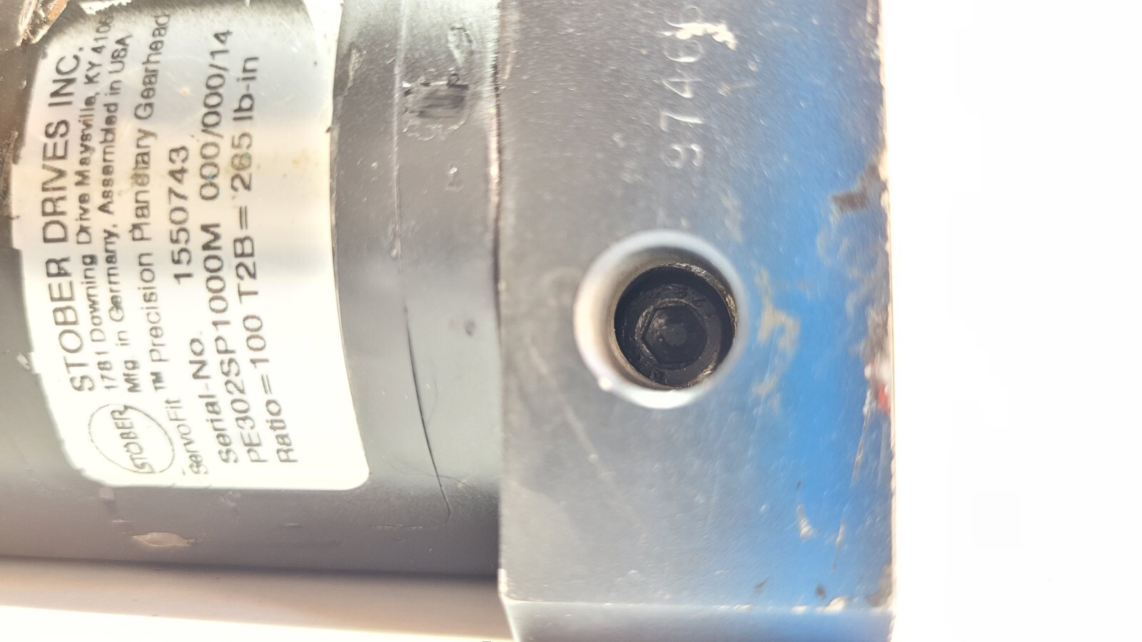 Stober PE302SP1000M Precision Planetary Gearhead, Ratio 100:1 T2B = 265lb-inch