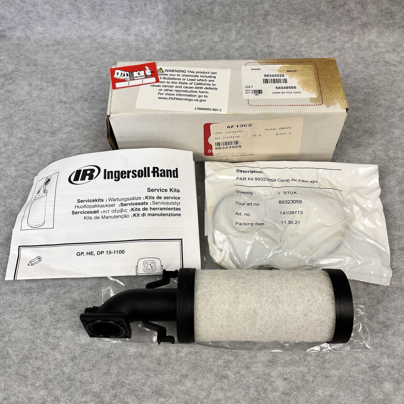 OEM Ingersoll Rand #88343025 Replacement Filter Czech Republic New Old Stock