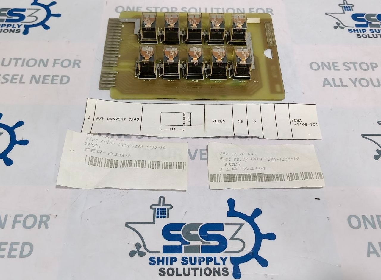 Yuken YC9A-1135-10 Flat Relay Printed Circuit Board D-42821-1