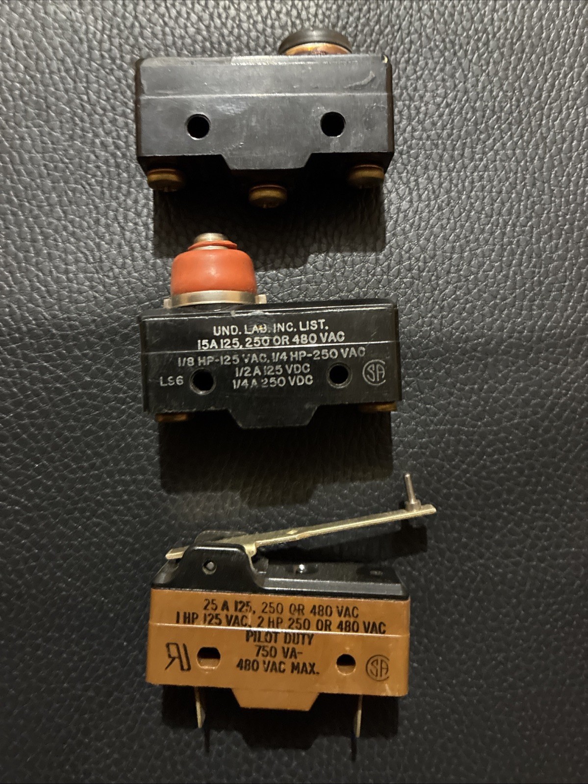 (QTY:3) Honeywell Microswitches (WE-IRV41-D6, WZ-2RDS-A2, BZ-2RD55-T4-J)