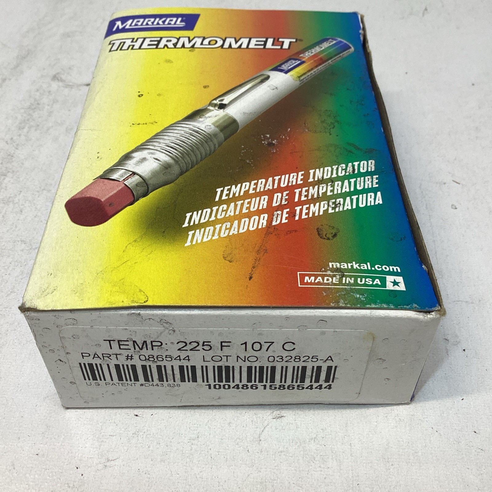 Markal Thermomelt 086544 Temperature Indicator 225F 107C Box of 9
