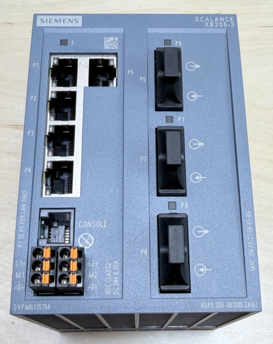 Siemens 6GK5205-3BD00-2AB2 Scalance XB205-3 Industrial Ethernet Switch