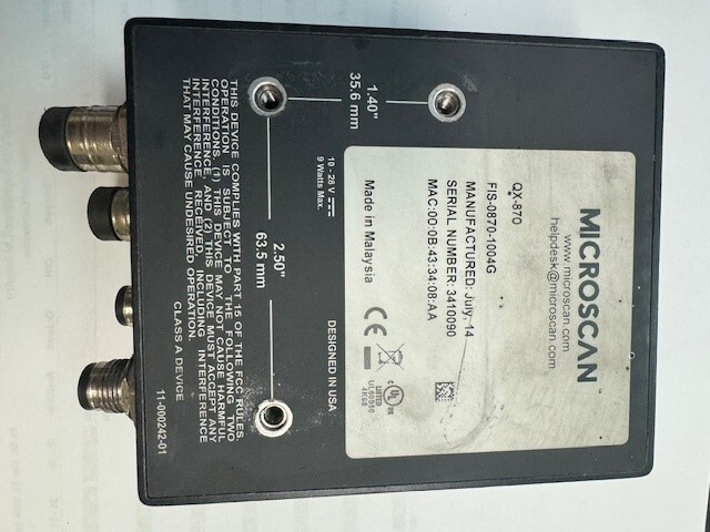 Microscan QX-870 Barcode Scanner