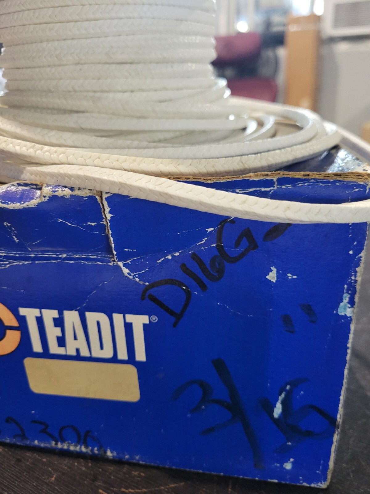 Teadit 2006 FDA 3/16″ Packing 5.2 POUNDS FDA Braided White Pure PTFE NEW $299