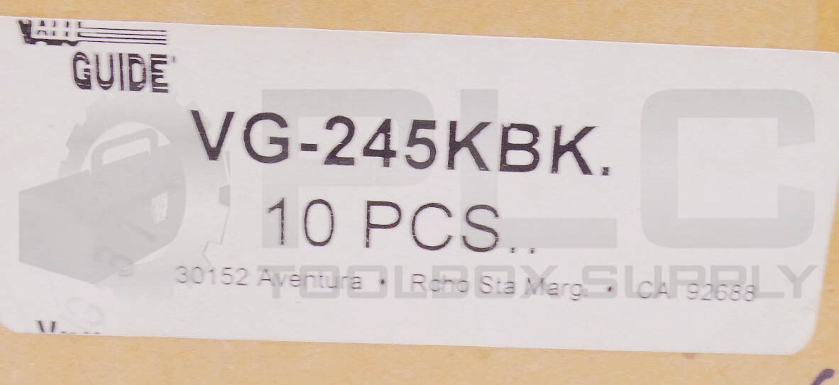 BOX OF 10 NEW SOLUS VG-245KBK VALU-GUIDE L-BRACKET BLACK PLASTIC *READ*