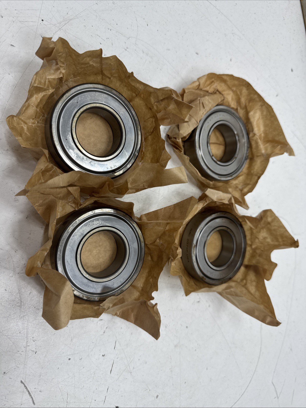 (QTY. 4) MRC BEARINGS 207SF ABEC1 BALL BEARINGS