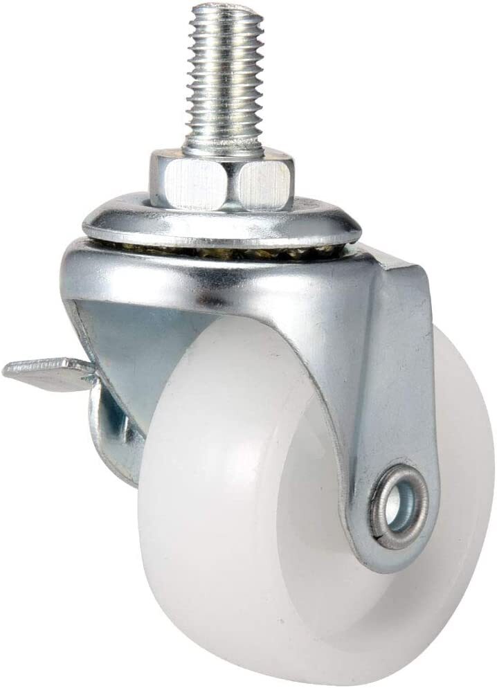 1.5 Inch Swivel Caster Wheels PP 360 Degree Threaded Stem Caster Wheel M8 x 15mm