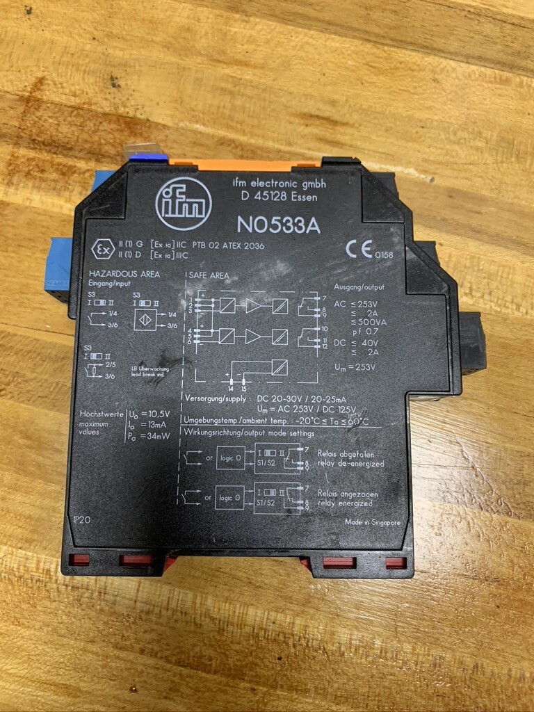 IFM ELECTRONIC EFECTOR NO533ACIRCUIT BREAKER AMPLIFER B219