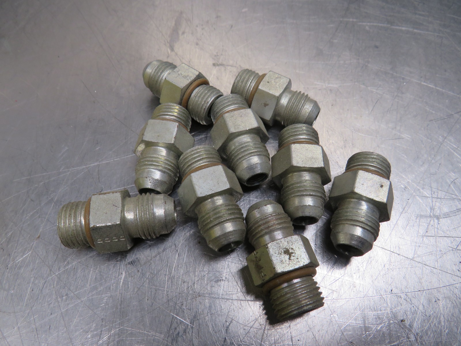 Valco Melton 799XX303 Connector Straight 3/8″ x 9/16 Lot of 9!