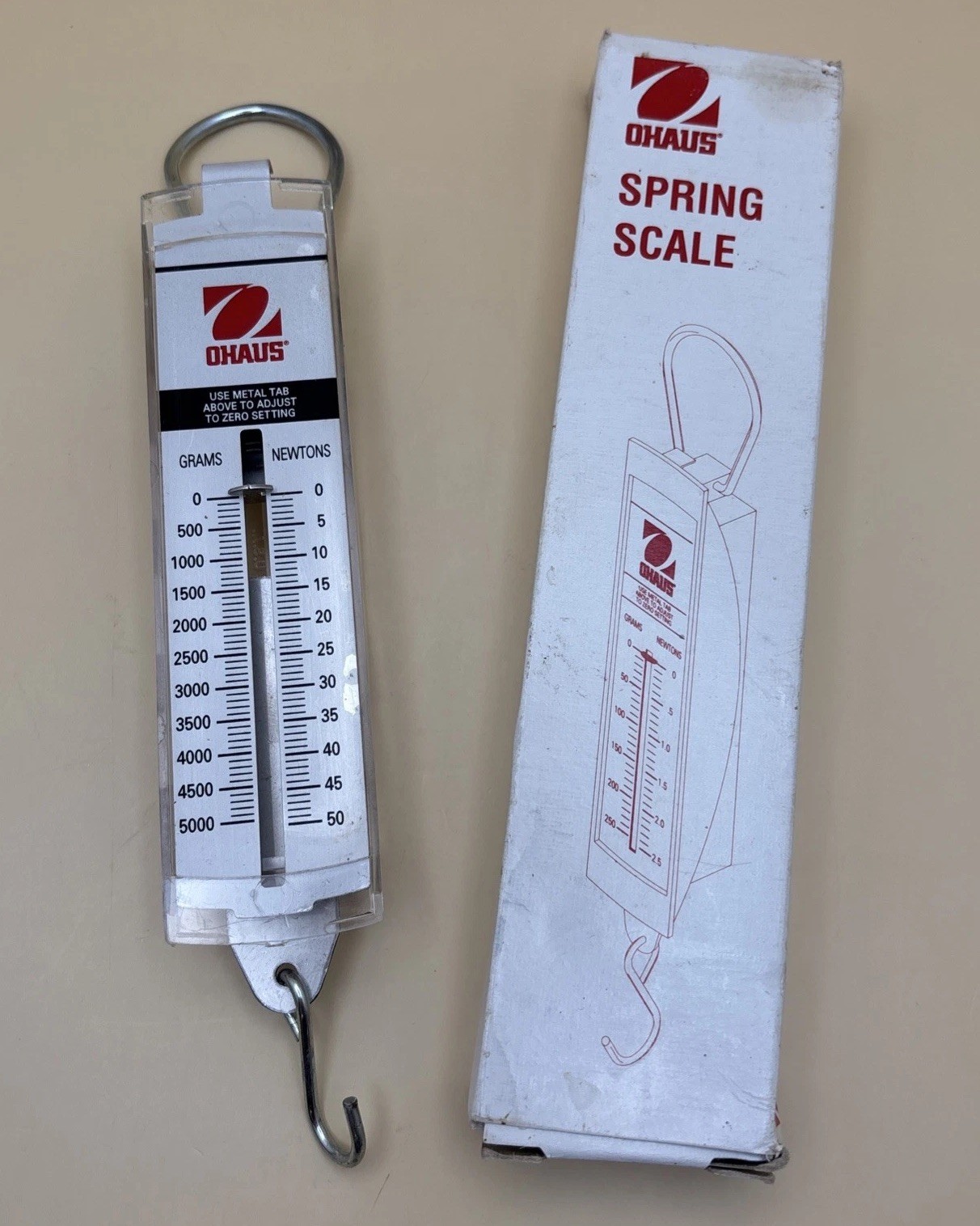 Ohaus 8008-MN Hanging Scale Linear 5000G/ 50N Capacity With Box