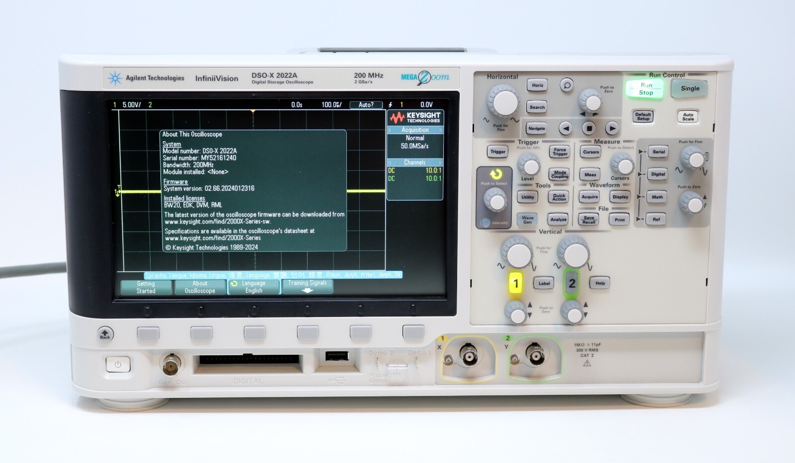 Used Agilent / Keysight DSOX2022A Digital Oscilloscope 2-Channel US Free tax
