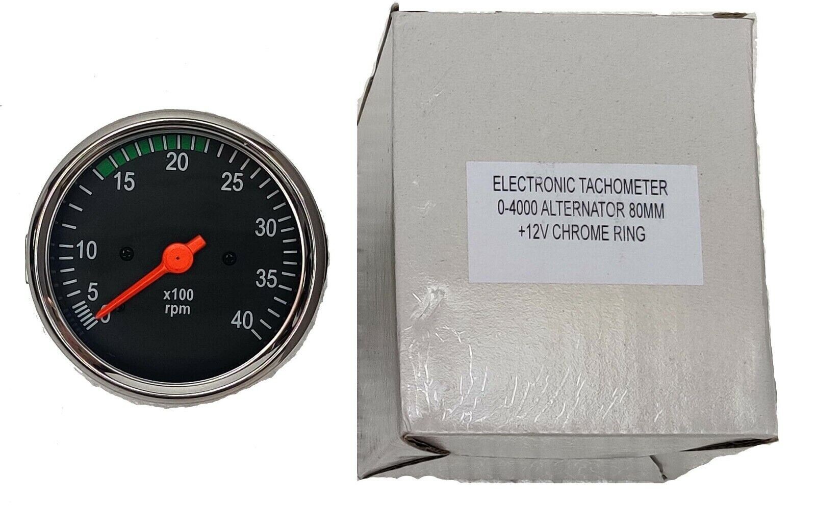 Tachometer Hourmeter 0-4000 RPM Alternator Diesel Engine 80MM +12V