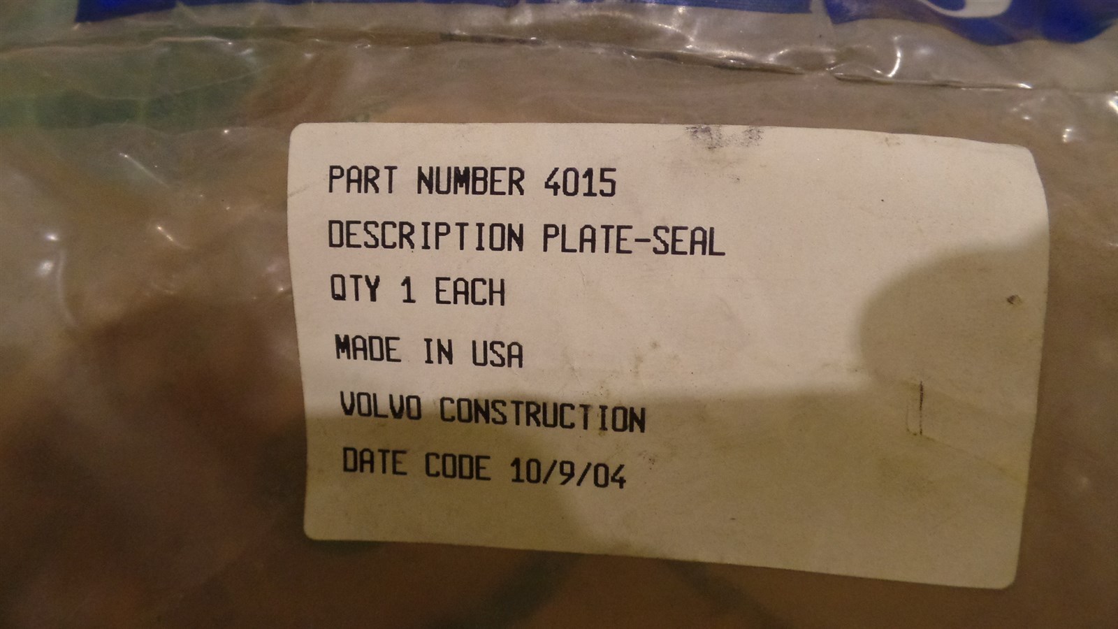 SUPERPAC 8″ 6 HOLE STEEL PLATE SEAL SP4015, VOLVO 4015, N.O.S