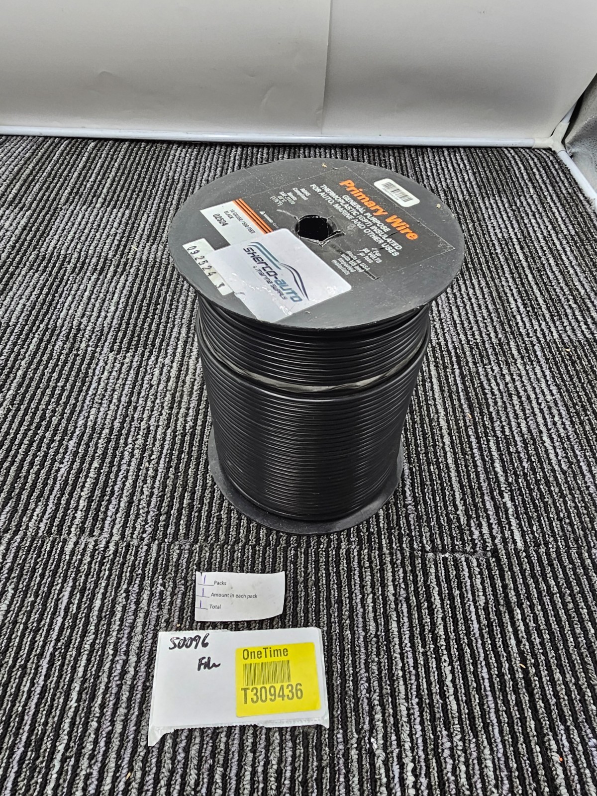 Primary Wire 02524 10 AWG x 500 ft. General Purpose Thermoplastic Wire Black