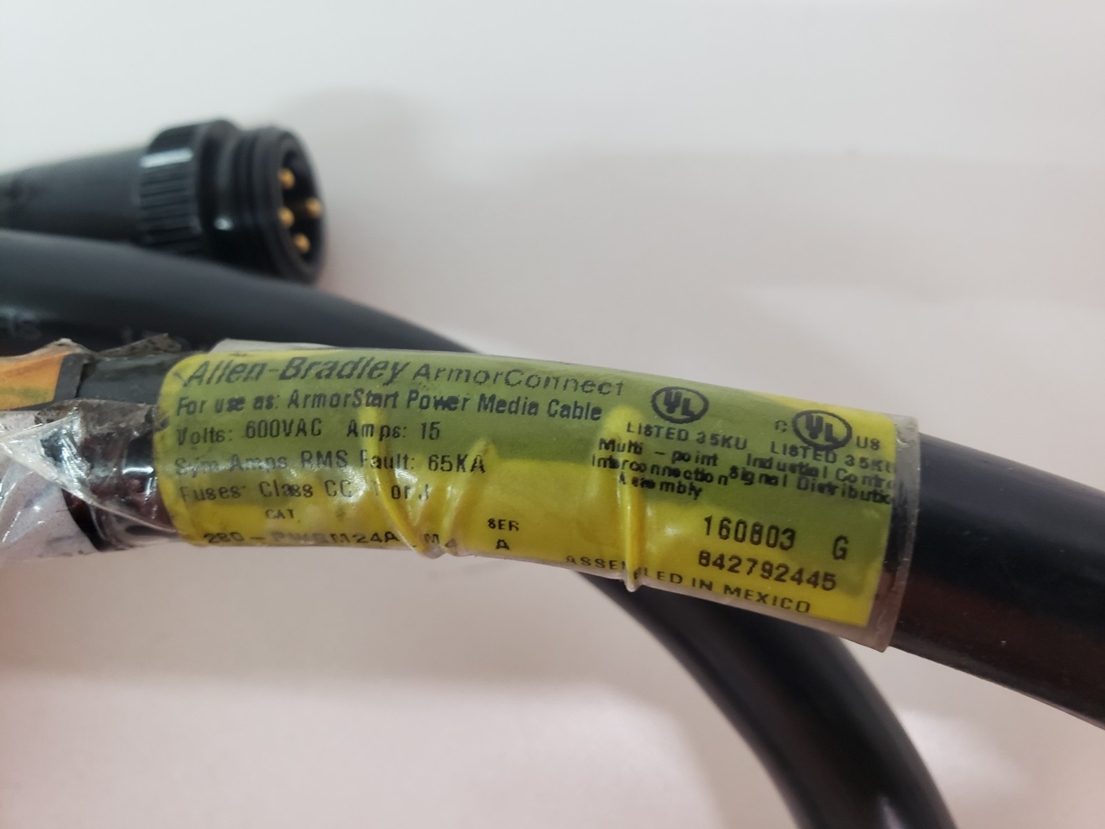 Allen-Bradley 280-PWRM24A-M4 Ser. A Armor Connect Power Media Cable
