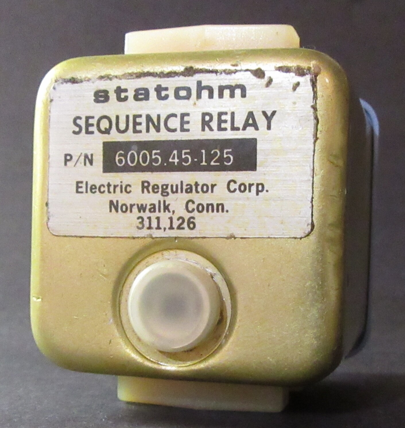 Electric Regulator Corp. Statohm Drive Soft Start Sequencer Relay 6005.45-125