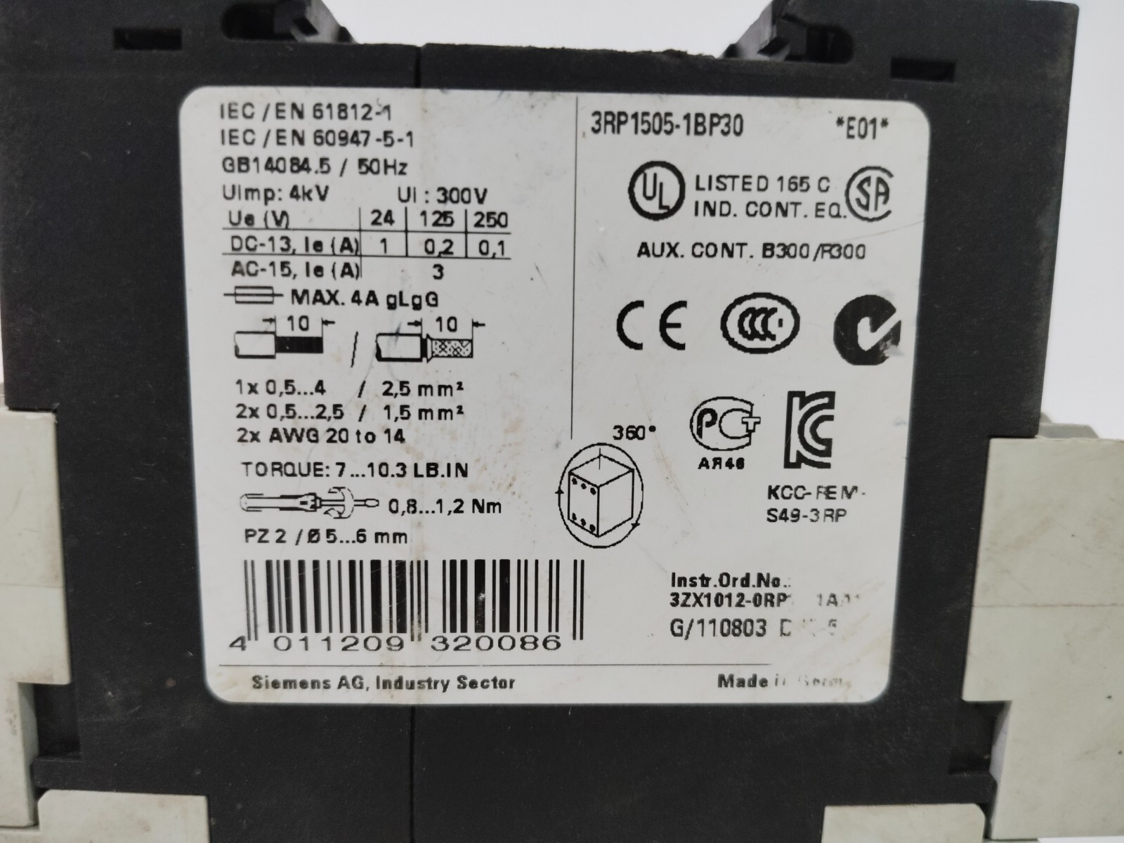Siemens Sirius 3R Timing Relay 3RP1 505-1BP30 | 3RP1505-1BP30