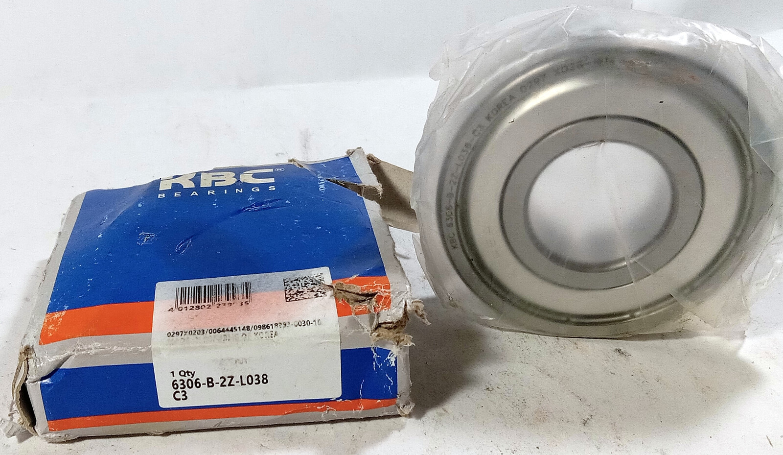 1 NEW KBC 6306-B-2Z-L038 RADIAL DEEP GROOVE BALL BEARING NIB ***MAKE OFFER***