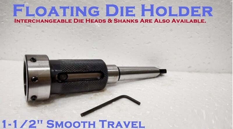 Lathe Tailstock Die Holder 30MM Floating Type MT4 SHANK Holds Metric Dies MT 4