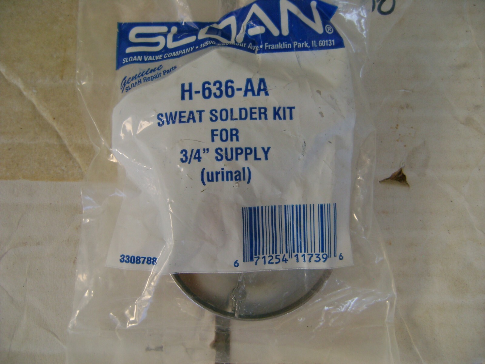 Sloan H-636-AA Sweat Solder Kit for 3/4″ supply Urinal
