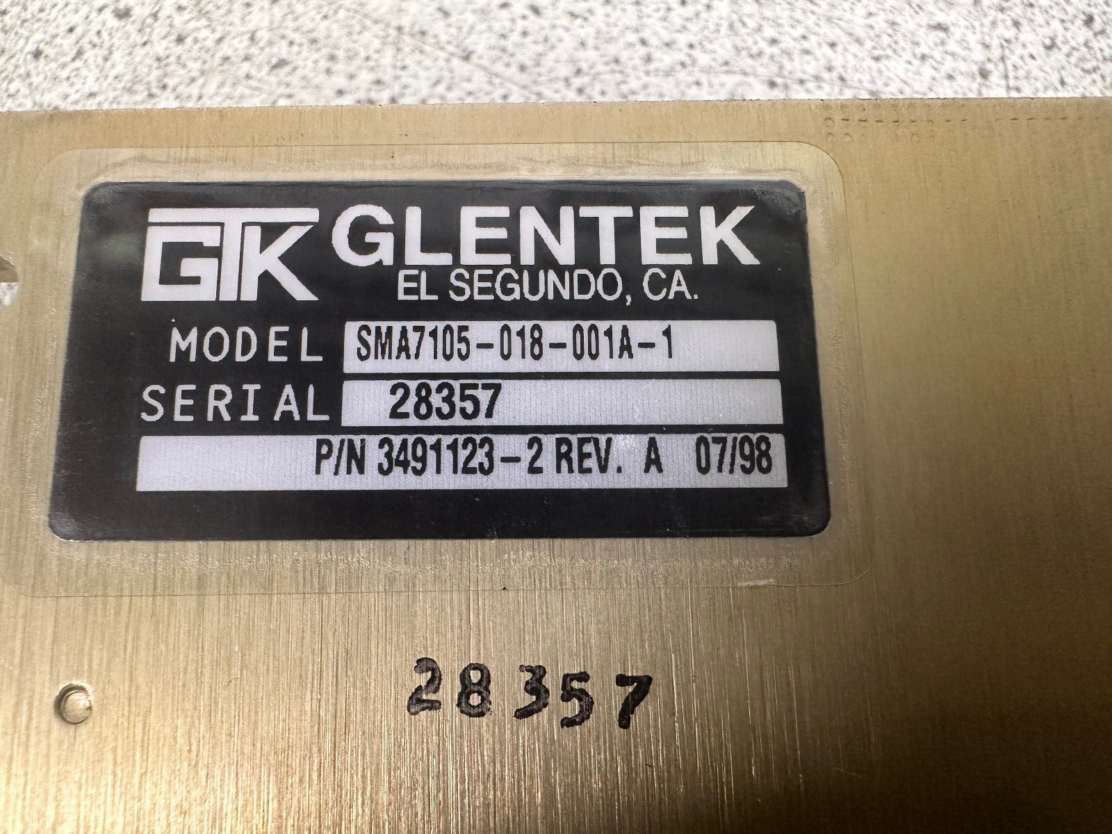 Glentek SMA7105-018-001A-1 REV-A Brushtype Amplifier