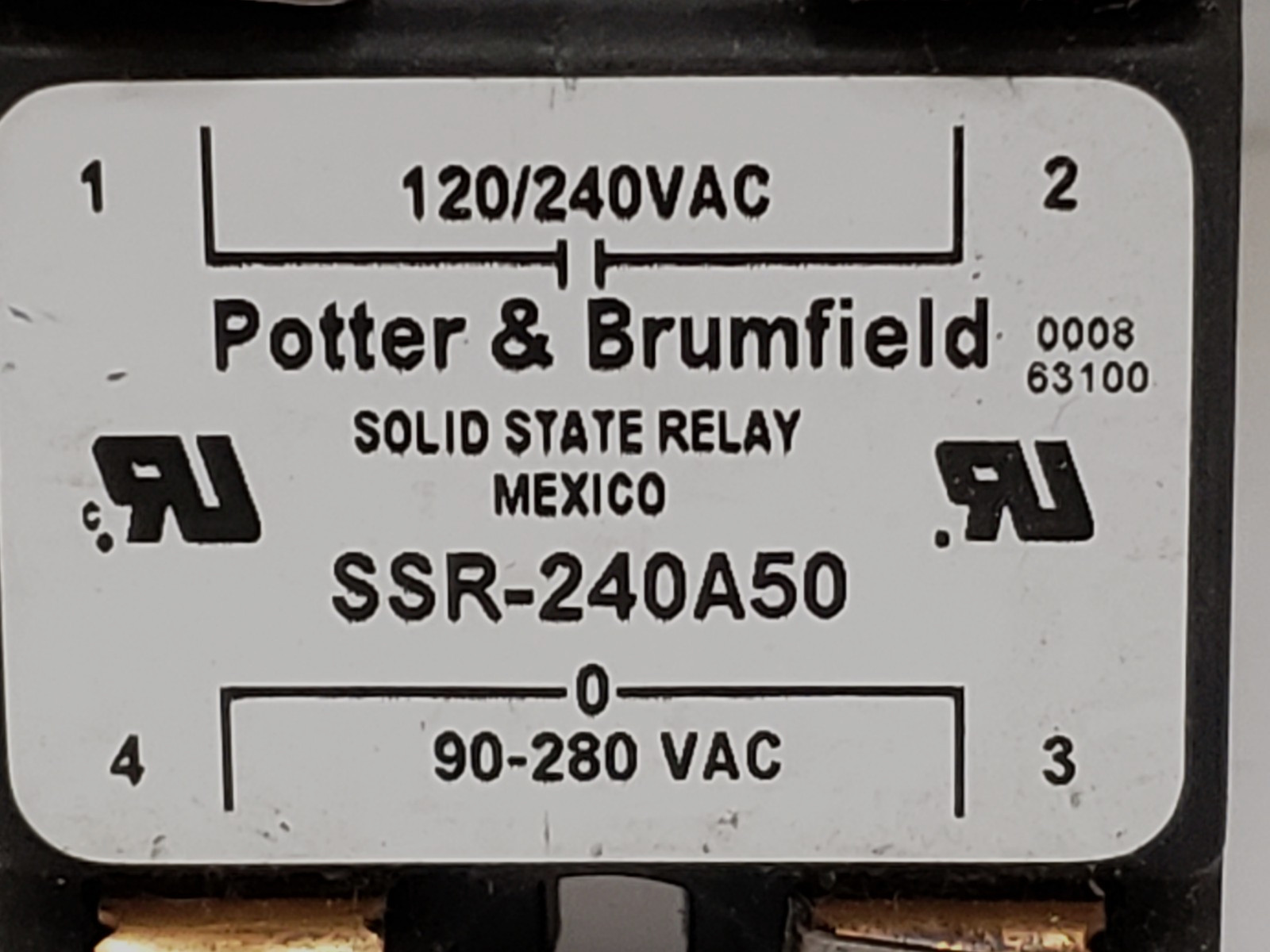 POTTER & BRUMFIELD SSR-240A50 SOLID STATE RELAY 120/240VAC