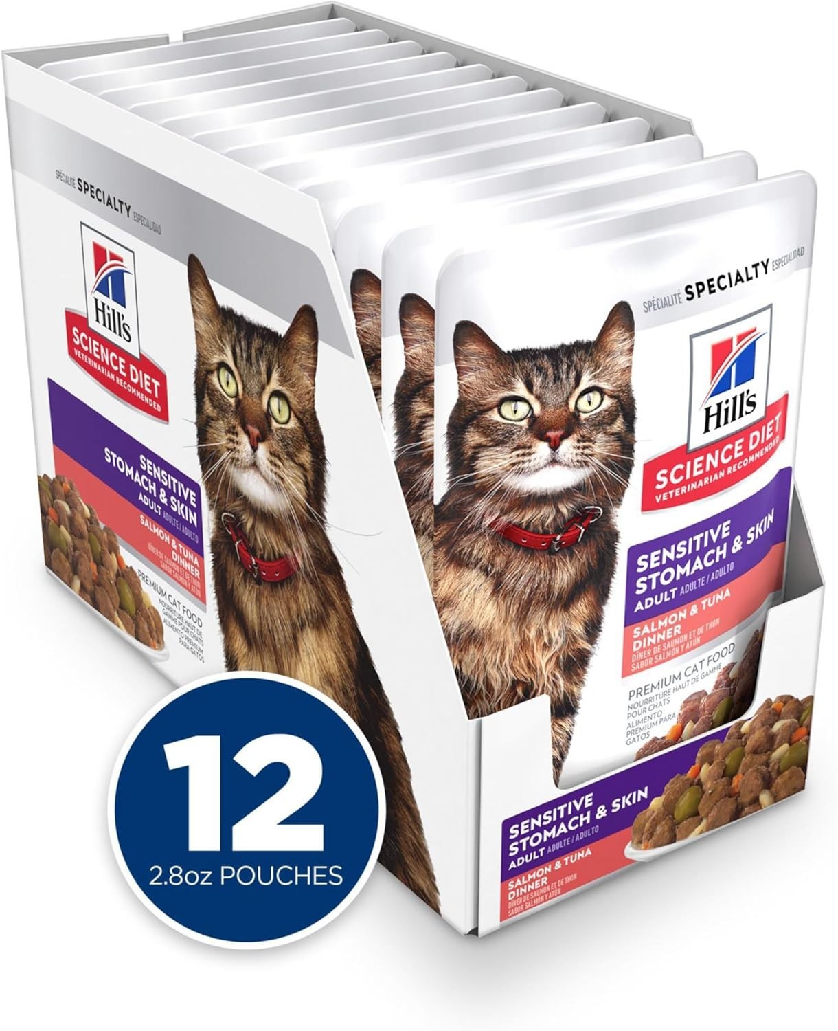 Hill’s Science Diet Sensitive Stomach Salmon & Tuna Cat Food 2.8oz 24ct