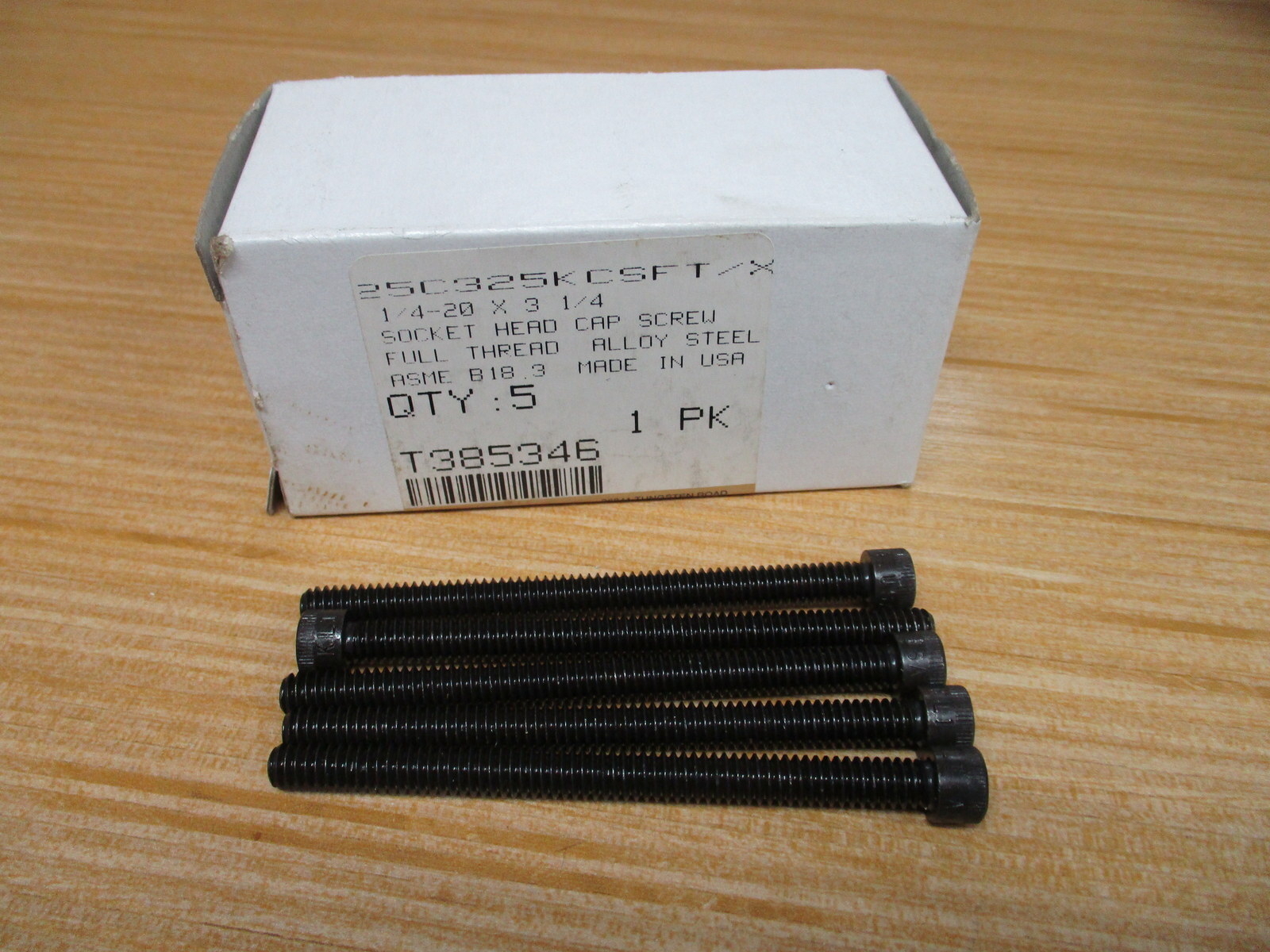 Kerr 25C325KCSF Socket Head Cap Screw 1/4″-20 x 3-1/4″ (Pack of 5)