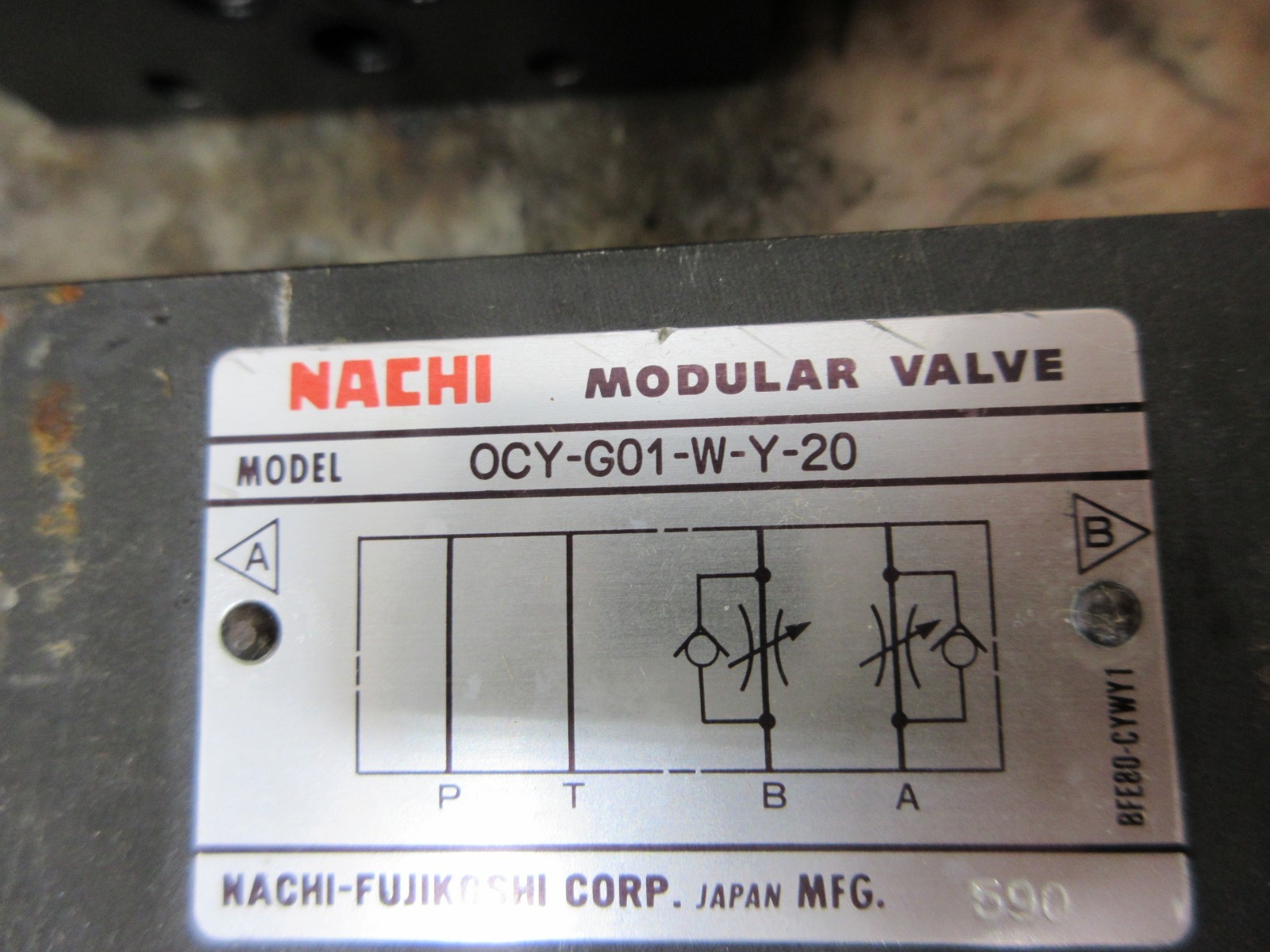 KITAMURA 3X CNC VERTICAL MILL OCY-G01-W-Y-20 NACHI VALVE LOT OF 2 PIECES
