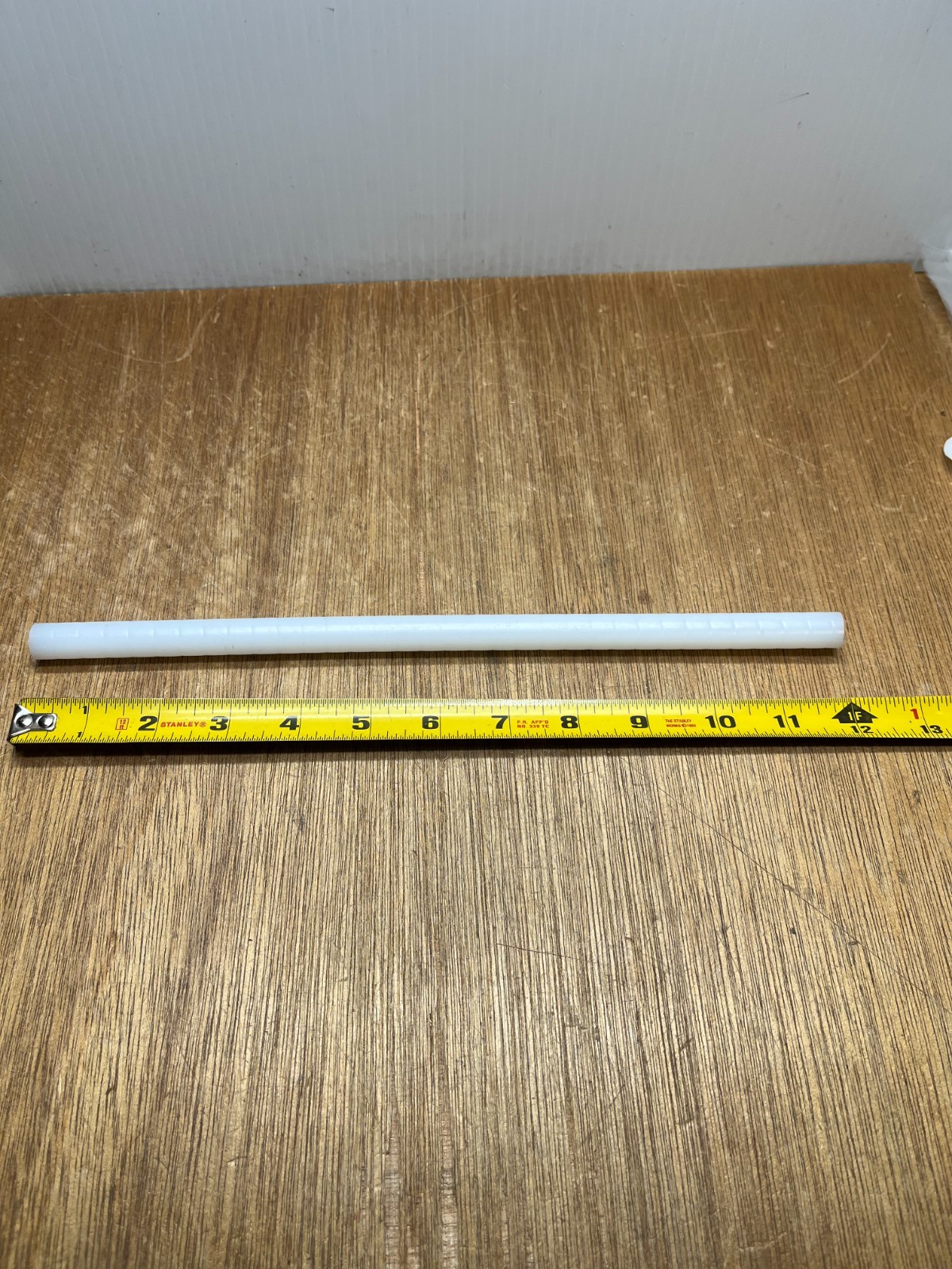 1/2″ X 12″ UHMW PE Polyethylene Plastic (.548″ Actual Dia.) Round Rod White USA