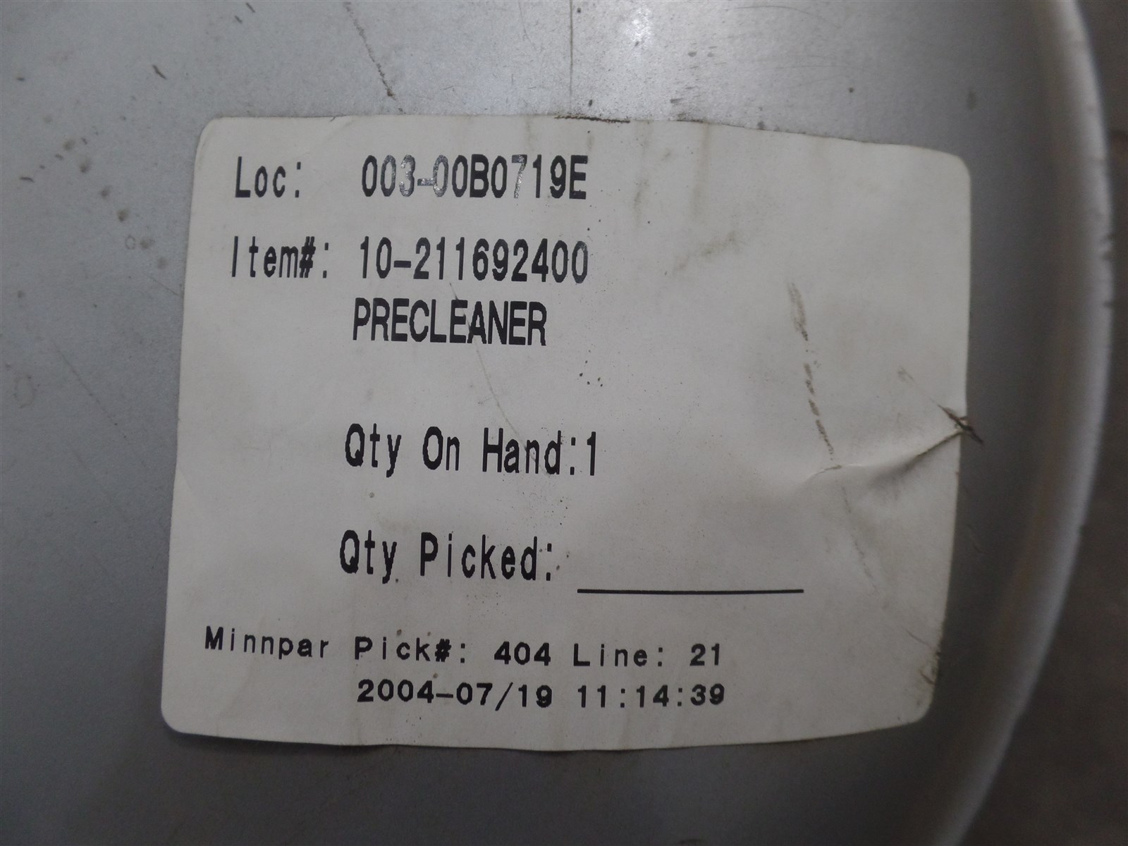 GENUINE TROJAN O&K 10211692400 PRECLEANER, TEREX 10-211692400, 211692400 NOS