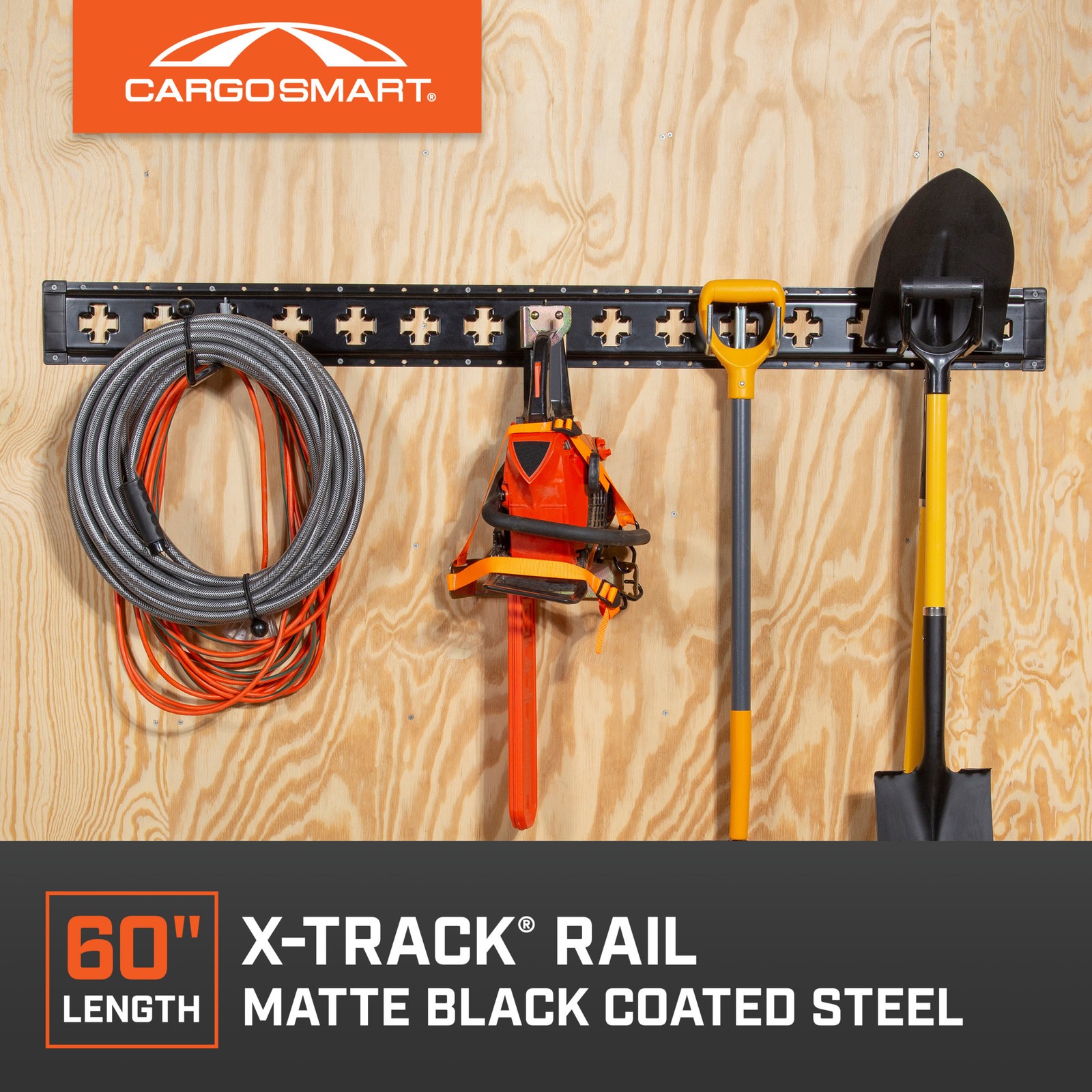 CargoSmart X-Track Rail, 60in., Matte Black, Model# 1788