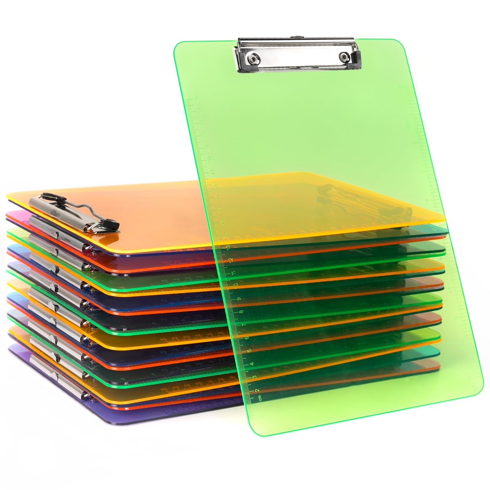 Dynta Plastic Clipboards 20 Pack A4/Letter Size (8.5×11 Inch) – Transparent Colo